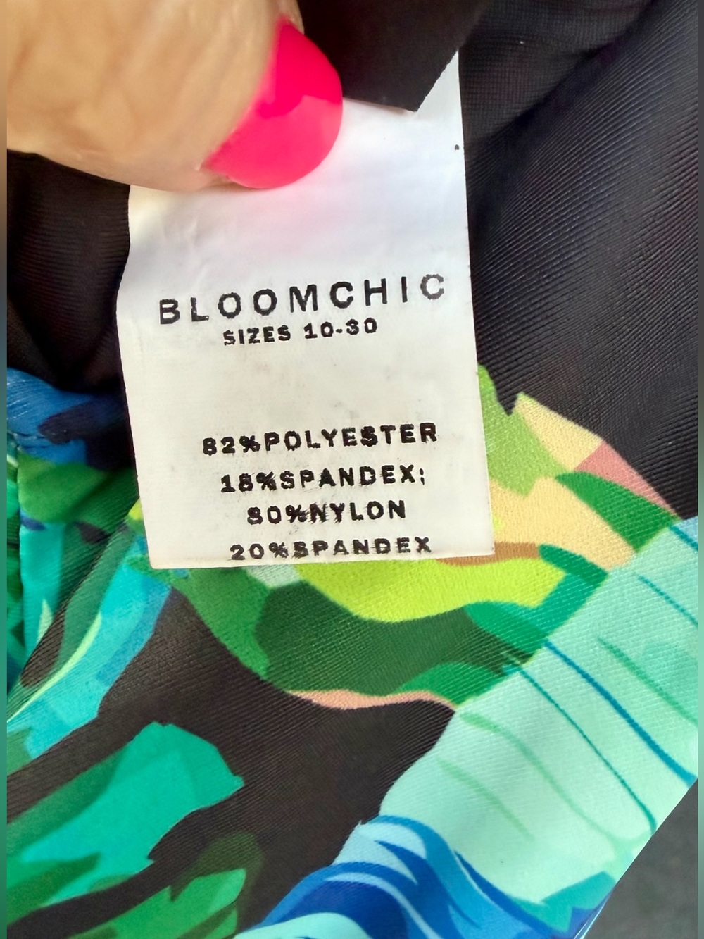 BloomChic Plus Size Twist-Front Floral Print Swim Dress - Picture 10 of 10